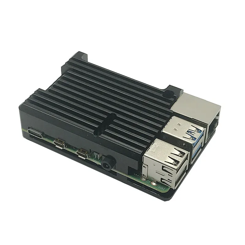 Новейший металлический корпус для Raspberry Pi 4 Модель B Броня Алюминиевый Чехол черный корпус охлаждающий защитный корпус для RPI 4B/3B