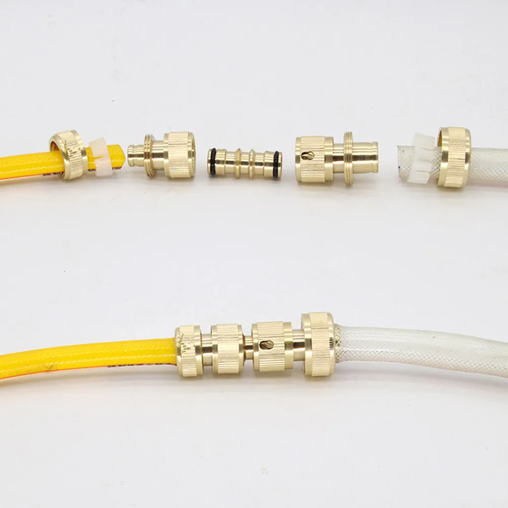 

/3PCS Solid Brass Double Male To Male Hose Connector 1/2 \" To Connect Two Hoses