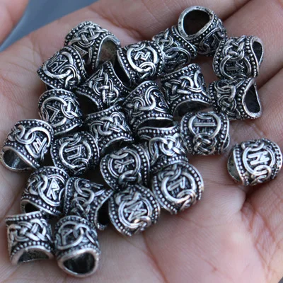 24pcsViking руны талисманы из бисера Викинги волос руны бусины для изготовления ювелирных изделий Кольцо для DIY аксессуары, браслеты кулон ожерелье ювелирные изделия
