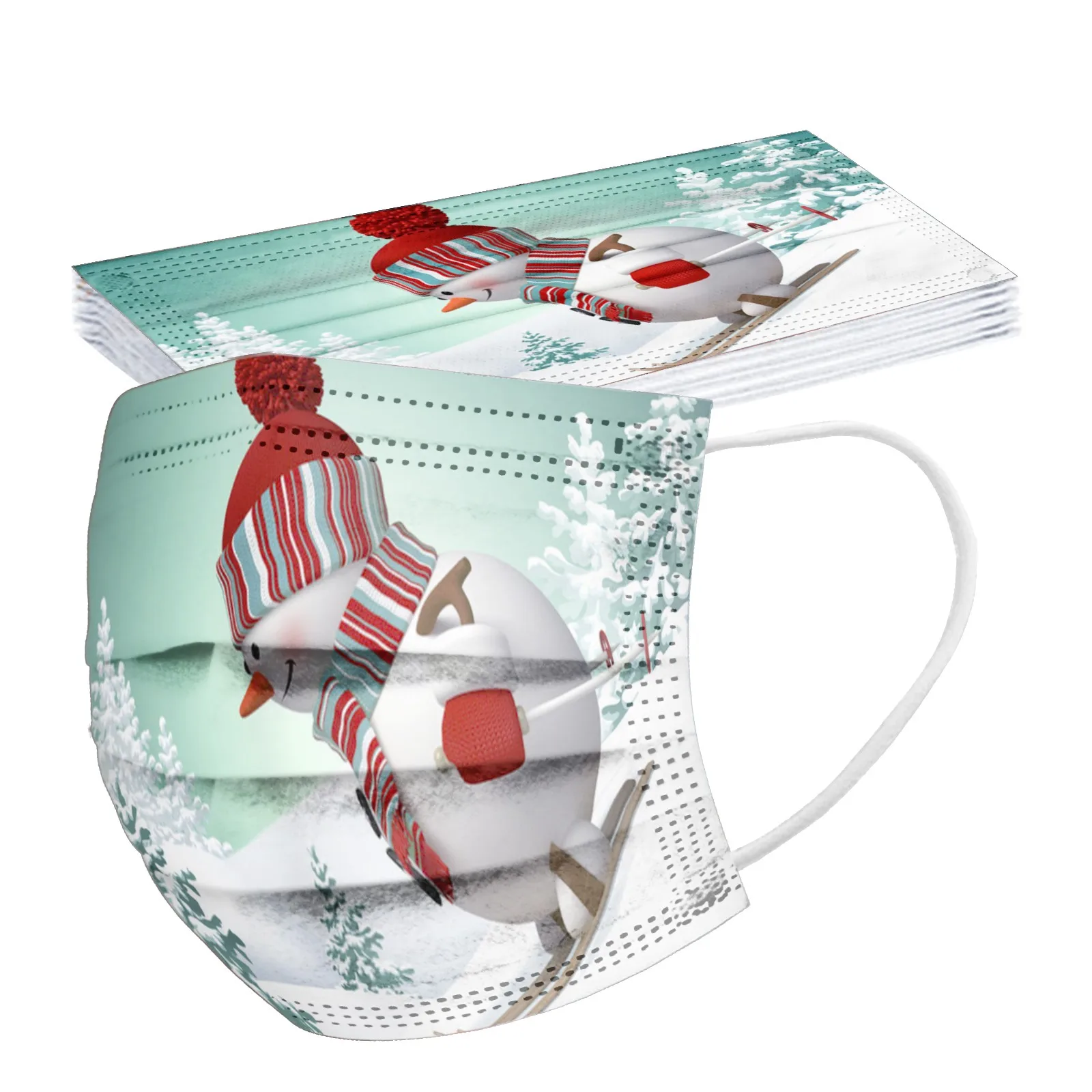 Маска для лица одноразовая трехслойная из нетканого материала 10 шт. |