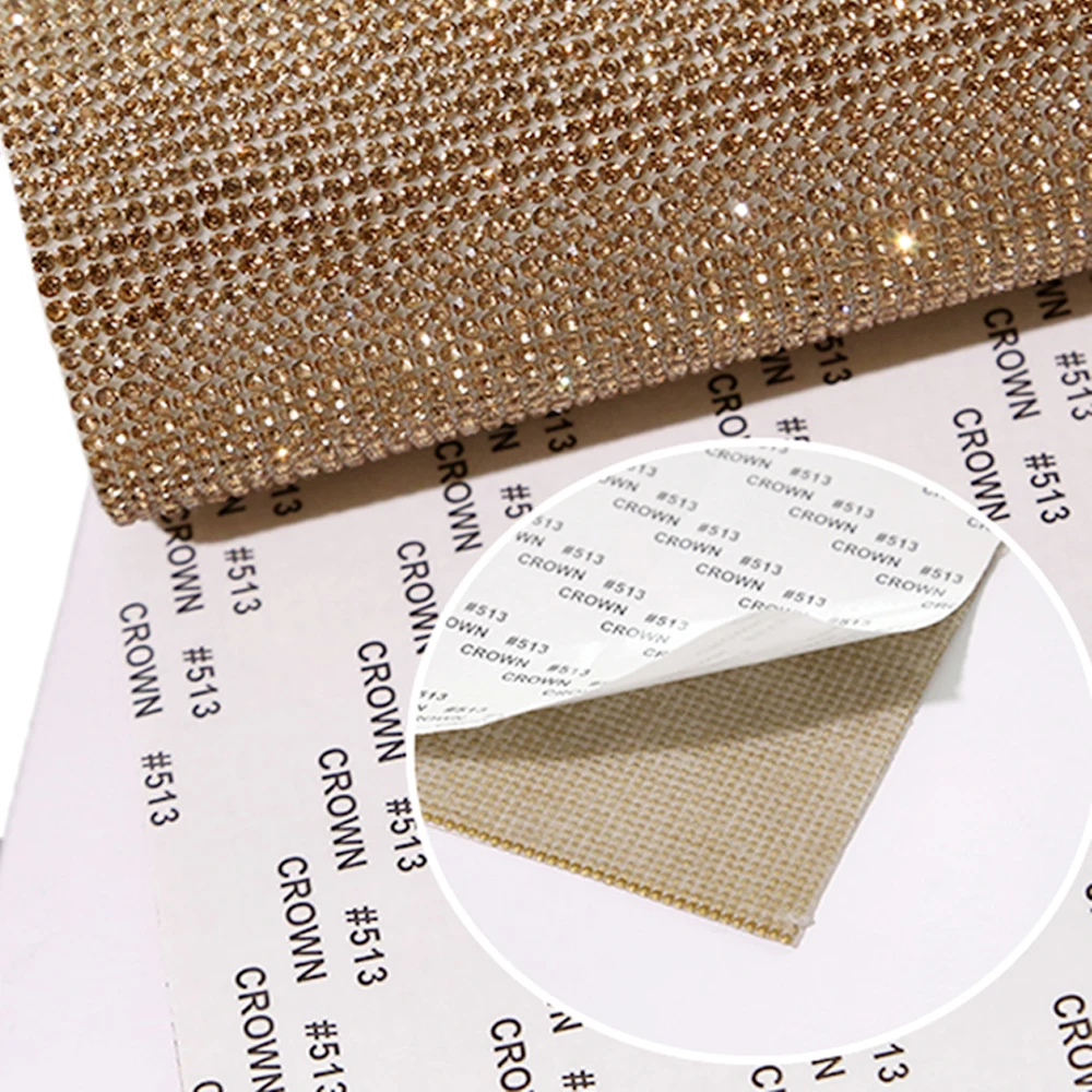 Description Picture 3 of itemDIY Rhinestone Sheet Self Adhesive Rhinestone Trim Luxurious Crystal Sheet Stickers for PC Phone Case Shoes Car Decoration
