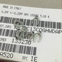 50pcs new bc 100v8 2p 8 2pf 8p2 np0 p5mm silver film ceramic capacitor ph high frequency hot sale