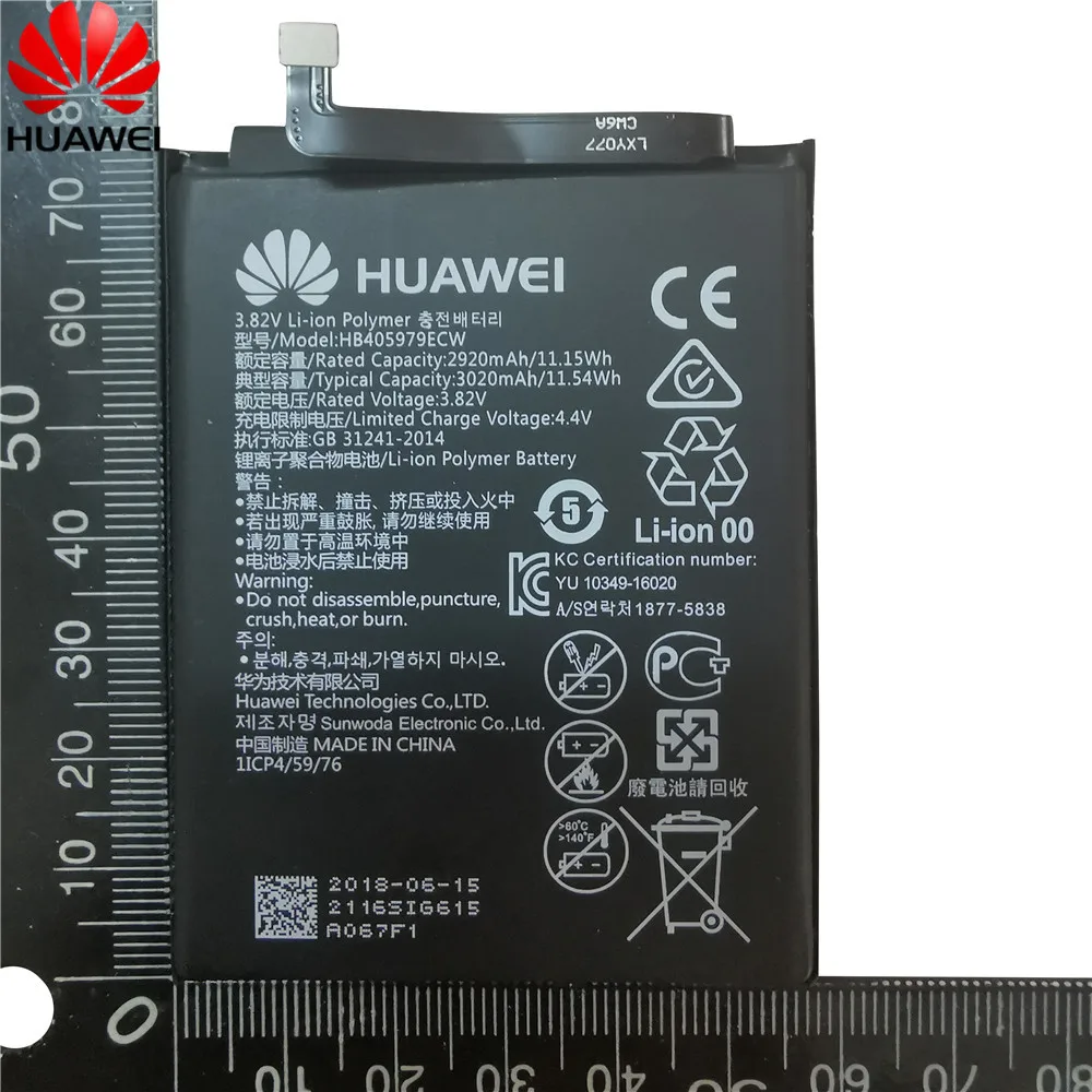 3020 мА/ч, HB405979ECW Батарея для huawei Nova CAZ-AL10 TL00 может L01 CAN-L02 L12 Enjoy 6S Honor 6C Y5 p9 lite mini