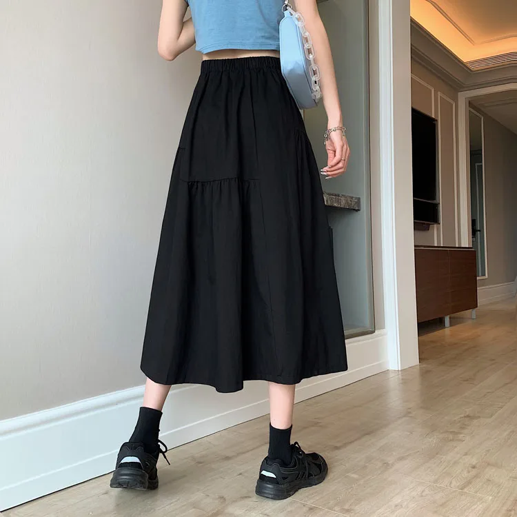 Женская длинная юбка белая весна-лето-осень 2021 | одежда