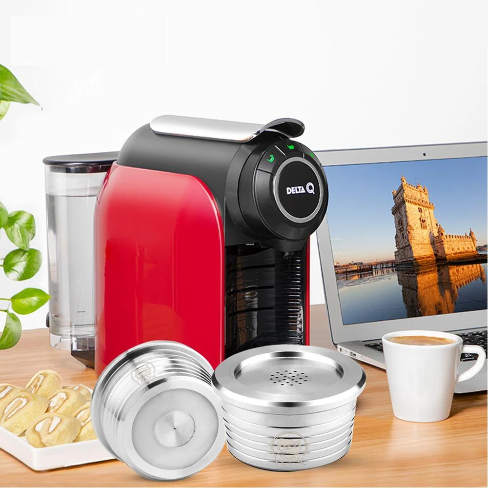 C&aacute;psulas Reutilizables para Delta Q NDIQ7323, Filtros de Caf&eacute; de Acero Inoxidable para Lavazzaa Point EP MINI-0