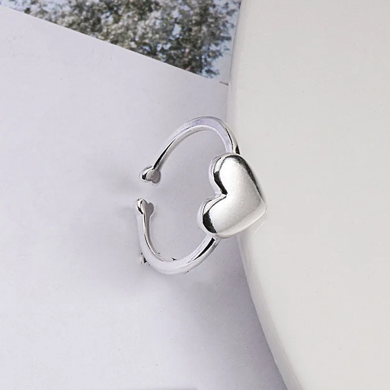 Высокое качество посеребренные кольца для женщин ювелирные изделия милое сердце