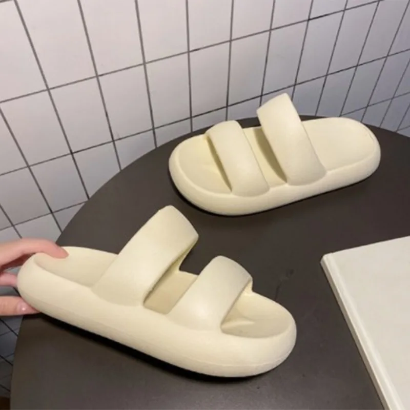 

3CM Thick EVA Home Slippers Men's Summer Bedroom Silent Couple Bathroom Bathing Non-Slip Soft Bottom Ladies Sandals and Slippers