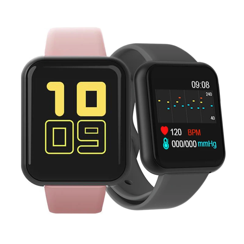 Умные часы V6 для женщин и мужчин с мониторингом кровяного давления, спортивным педометром, измерением сердечного ритма и отслеживанием фитнеса.