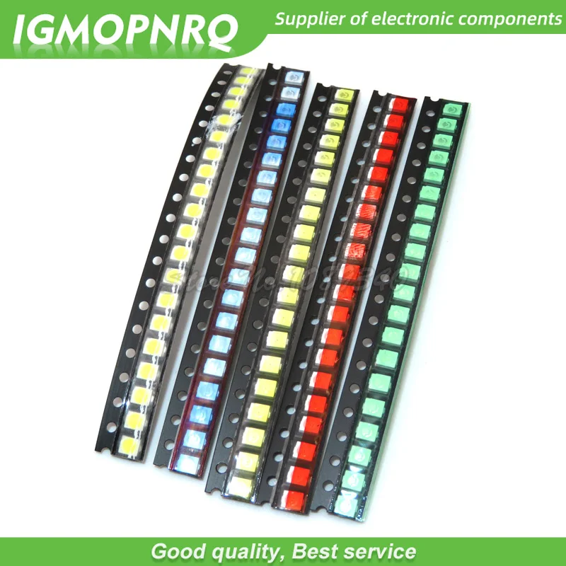 5 цветов каждый 20 шт = 100 шт 3528 1210 SMD СВЕТОДИОДНЫЙ Набор красный желтый синий зеленый белый светильник-излучающий диод люминесцентная трубка