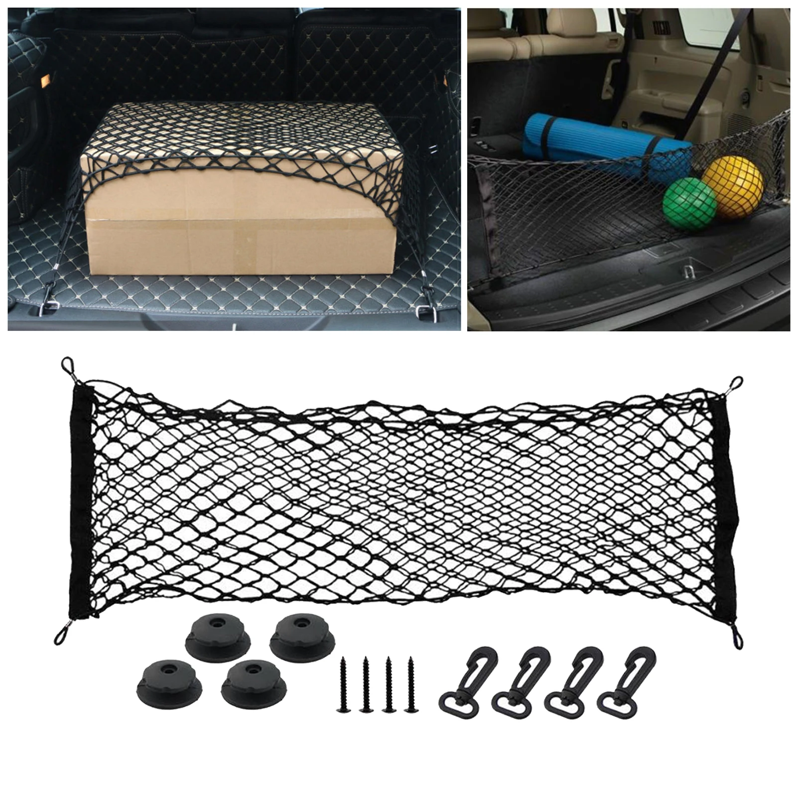 Vertical Rear Trunk Mesh Stretchable Cargo Organizer Net Pocket for Pickup Trucks Car SUV | Автомобили и мотоциклы