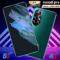 Nova8 Pro-teléfono inteligente de 6,8 pulgadas, 128/256GB, 24 + 48MP, 5G, red, 11 núcleos, desbloqueo facial, Android 11, 6500mAh, SIM Dual