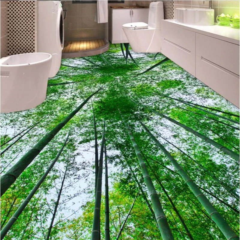 Wellyu пользовательские обои 3d фон портрет свежий бамбуковый лес потолочная крыша