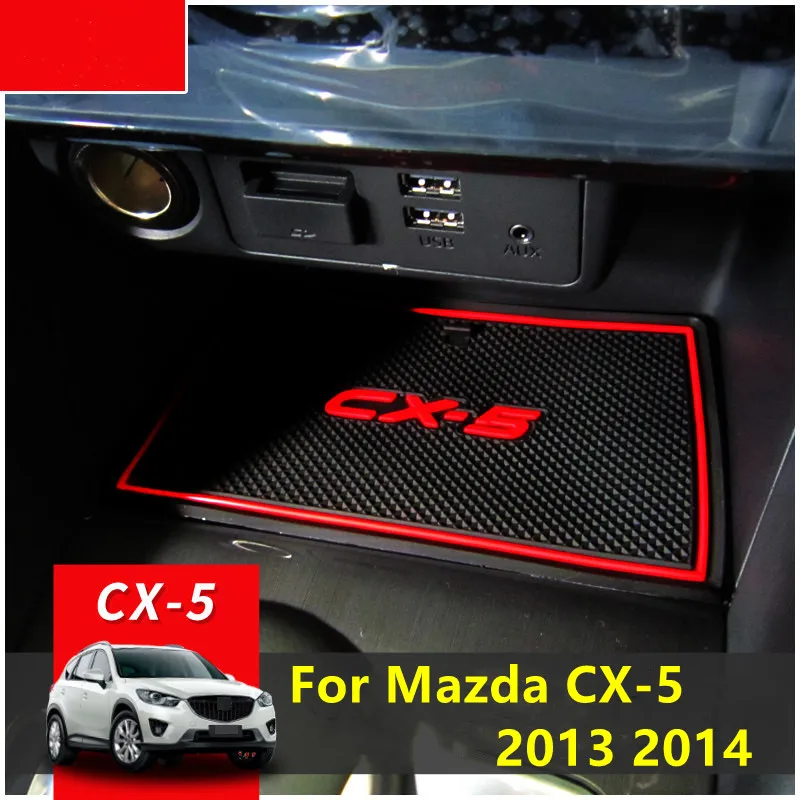 Almohadilla de goma 3D para Mazda CX-5 CX5 2013 2014, alfombrilla interior antideslizante, almohadilla para ranura de puerta, cojín para taza, accesorios para coche, 15 Uds.