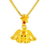24k gold plated dumbo necklace star elephant pendant necklaces for women birthday anniversary engagement necklaces new jewelry