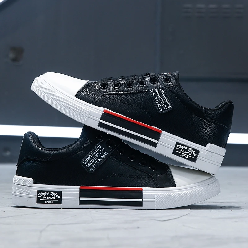 Jual Sepatu Pria Kasual Asli Sneakers Kasual Hitam Untuk Pria Sneakers Kulit Populer Sepatu Jalan Pria Dapat Dipakai Ukuran 39-44