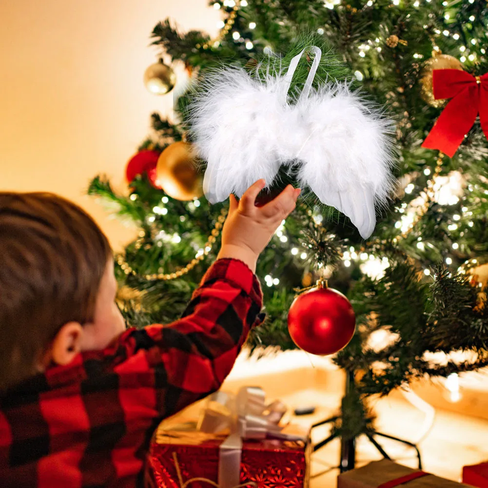 

Рождественский ангел, сказочное перо, крылья, елка, кукла-Реборн, кулон, художественное украшение, новогодняя елка, кукла-Реборн, свадебное у...