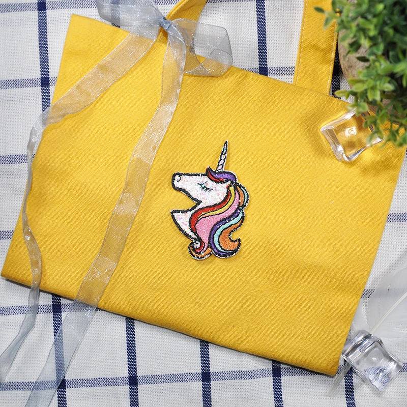 Мультяшный Единорог рианбант лошадь утюгом нашивки для одежды вышивка швейный