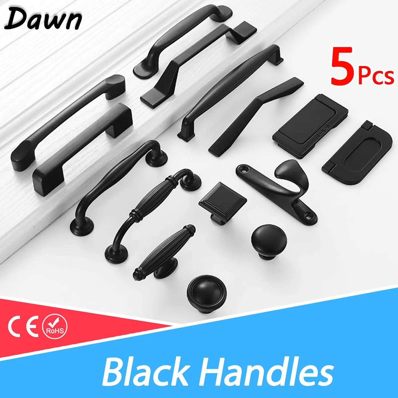 

Black Handles for Furniture Cabinet Knobs and Drawer Knobs Cabinet Pulls Cupboard Handles Knobs and Kitchen Handles simple style
