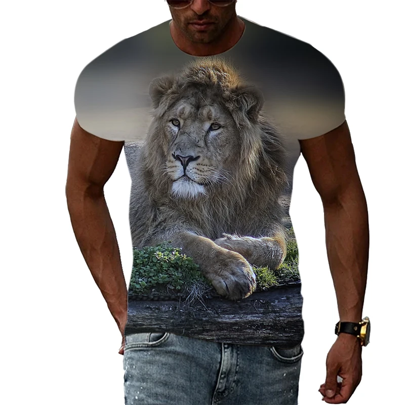 

Футболка мужская с 3D-принтом, модная с принтом пейзажа и животного, Повседневная рубашка в стиле хип-хоп, Топ в стиле Харадзюку, на лето