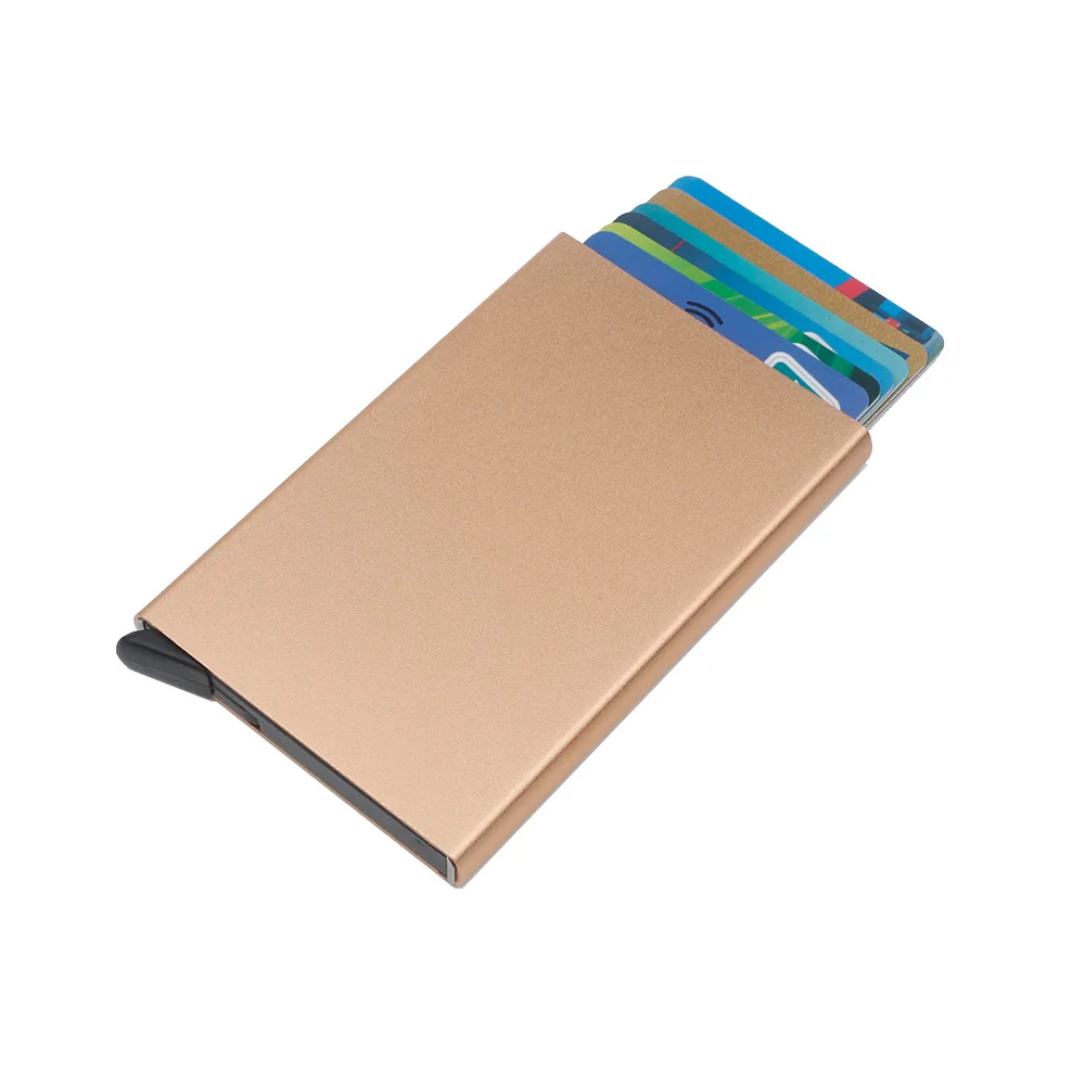 

Hot style aluminum alloy wallet RIFD shield anti-theft automatic eject card package