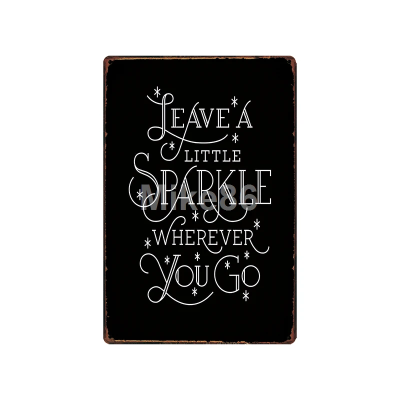 [Mike86 ]LIFE FAST NEVER GIVE UP etal Sign Poster Vintage Hotel Pub Настенная картина украшение стикер