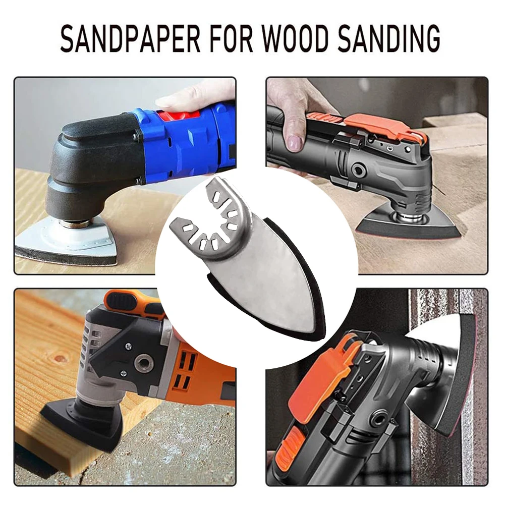 

Finger Sanding Sheets Portable Power Tool Saw Blades Woodworking Home Sand Disc Kit Polishing Triangular Oscillating Multitools