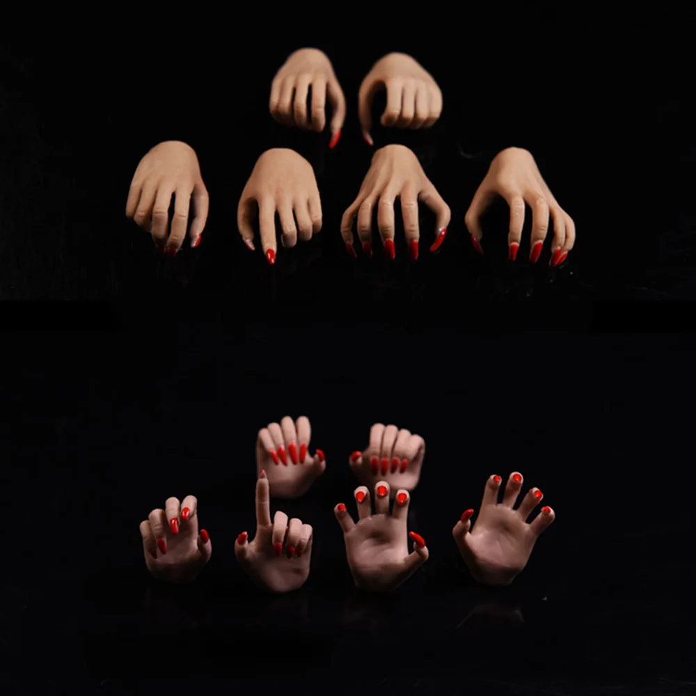 

1/6 Scale Female Action Figure Accessory PHICEN/TBleague Hand Model Pale Skin Model for 12'' Body