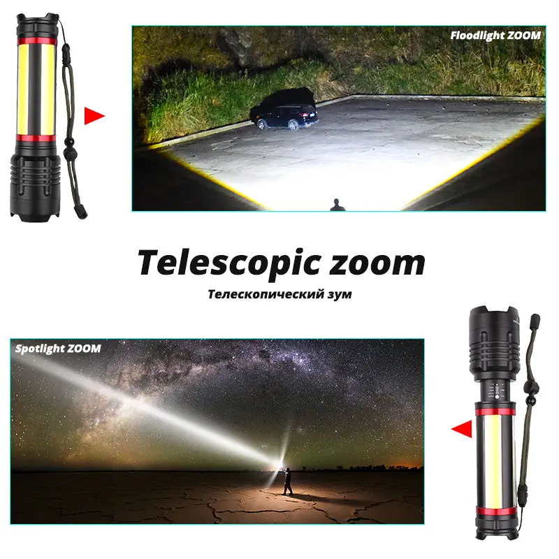 Мощная светодиодный функциональная светодиодная вспышка XHP70.2 + COB со встроенной
