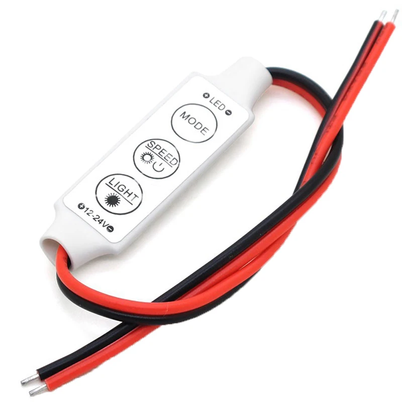 Диммер Светодиодная лента RGB контроллер DC 12 В 24 в мини светодиодный Одноцветный