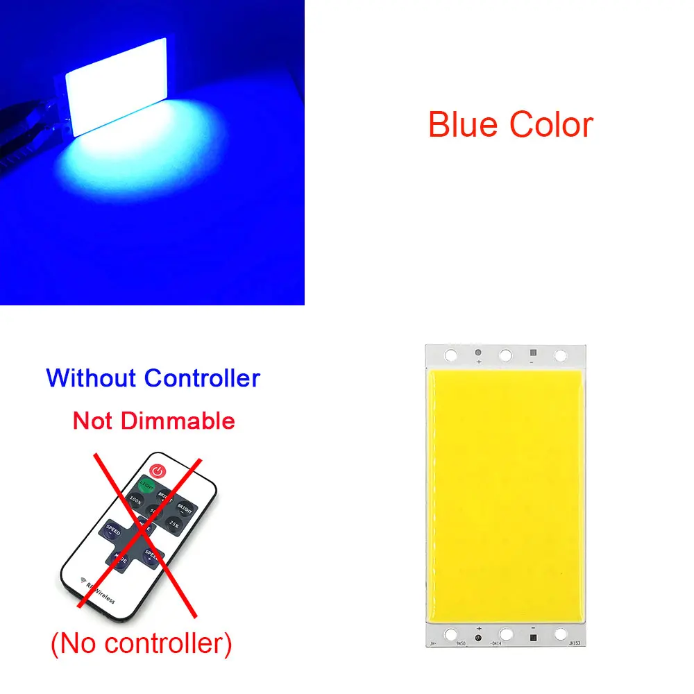 COB Blue 12 В 15 Вт COB светодиодный панельный светильник с регулятором яркости 1500LM теплый натуральный холодный белый DC12V Диммируемый светодиодный светильник для Diy работы Декор лампы - Испускаемый цвет: COB Blue