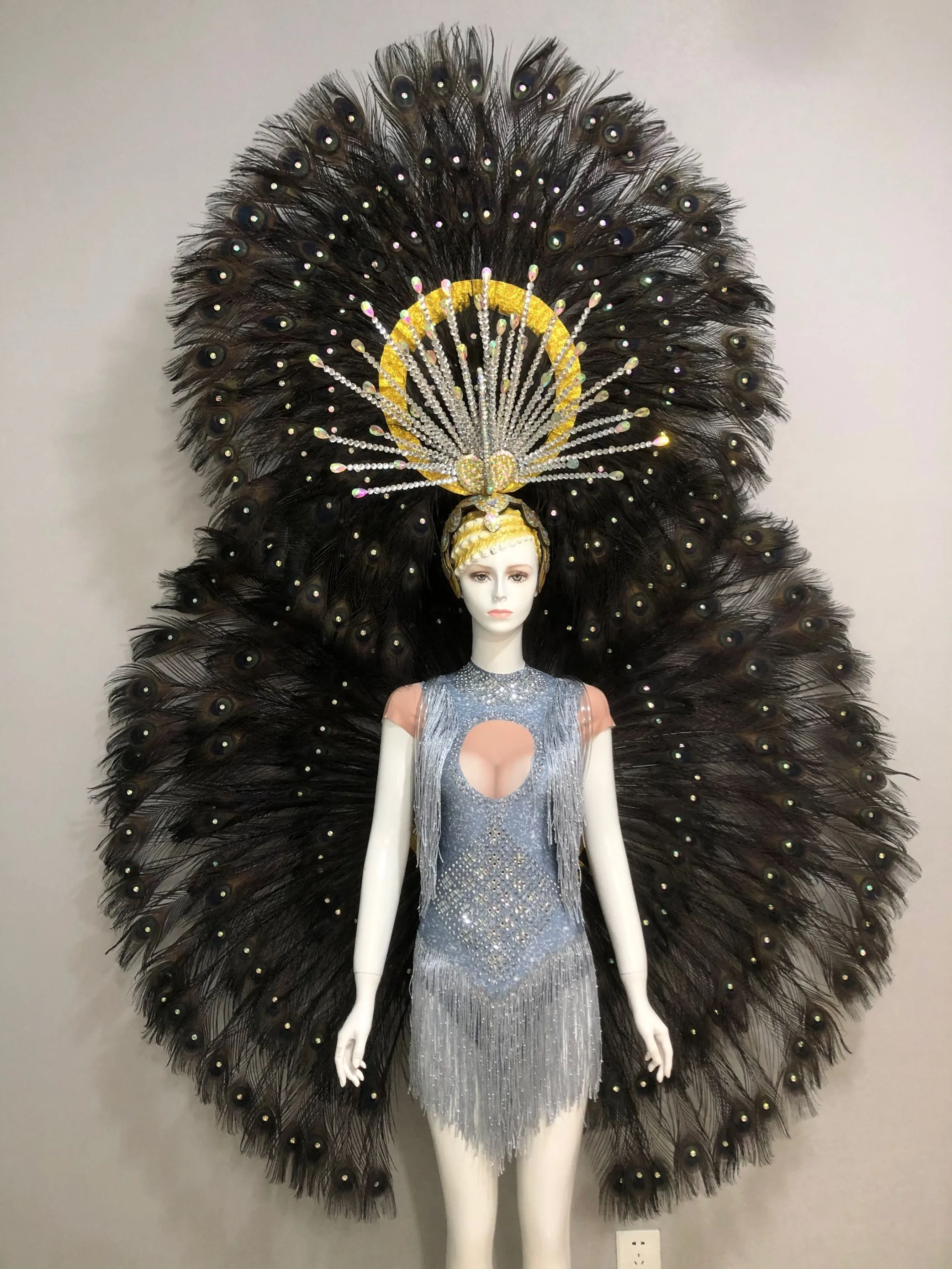 Аксессуары латинские танцы Самба модные изысканные головные уборы Перья