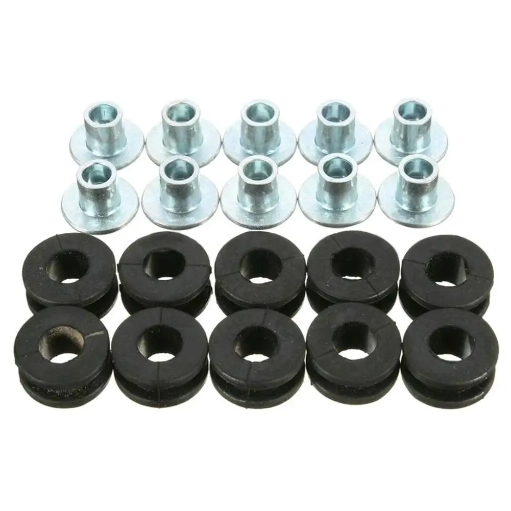 

10pcs Motorcycle Rubber Grommets Bolt Kit M6 Pressure Relief Cushion Fairing Rear Shock Absorber Cushion Rubber Washer