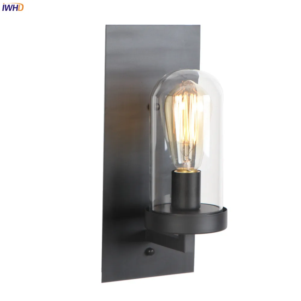 

IWHD Loft Decor Industrial Vintage Wall Lamp Bedroom Stair Bathroom Mirror Glass Retro LED Wall Light Sconce Edison Wandlamp