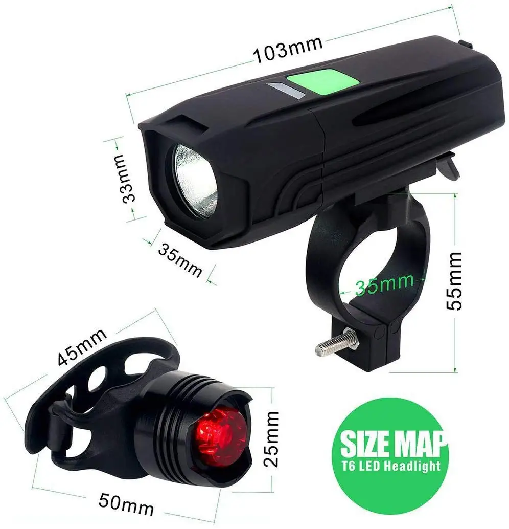 450LM USB Rechargeable Smart Bicycle Light Induction 2200mAh Bike Front Headlight Flashlight With Riding Taillight | Спорт и