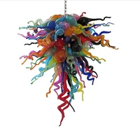 modern home decoration dale multi colored chihuly style murano glass chandelier light fixture