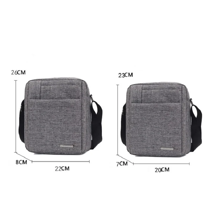 New Men's Handbag Messenger Bag Waterproof Men Oxford Zipper Bag Crossbody for Male Male Business Casual Single Shoulder Bag.