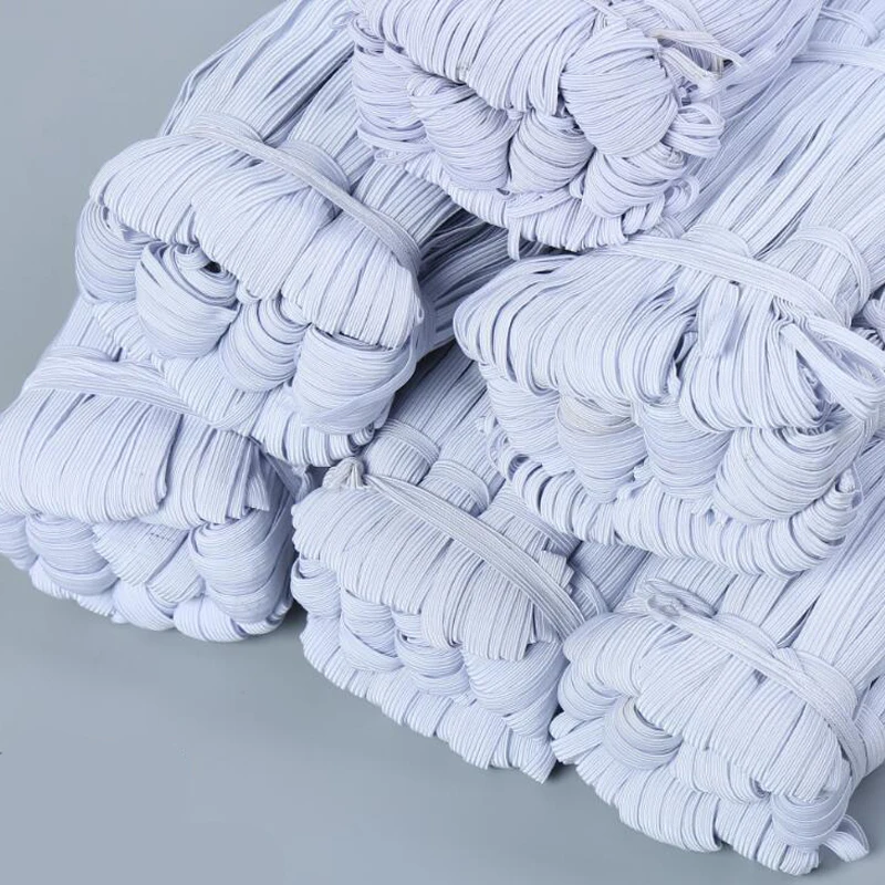 Цветная круглая эластичная повязка плоская веревка 3/6/8/5/10 мм 10/12 м DIY Швейные