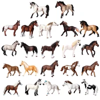 wild animal horse model appaloosa lusitano clydesdale haflinger black white steed pinto stallion ranch collectible figurine toys