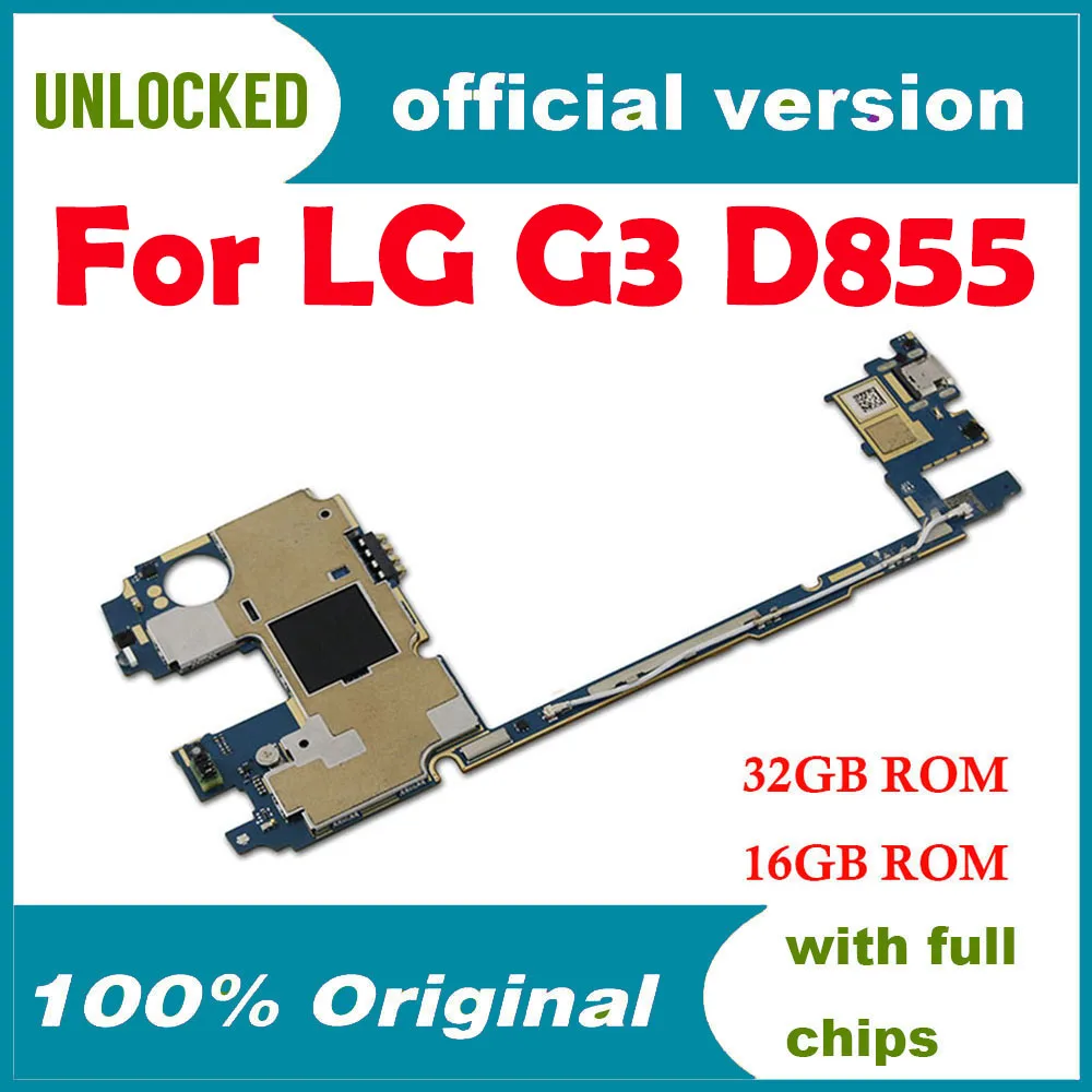 Заводская разблокированная материнская плата для LG G3 D855 с системой Android 100%