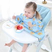 newborn long sleeve bib coverall table cloth cover baby dining chair gown waterproof saliva towel painting game anti dirty apron