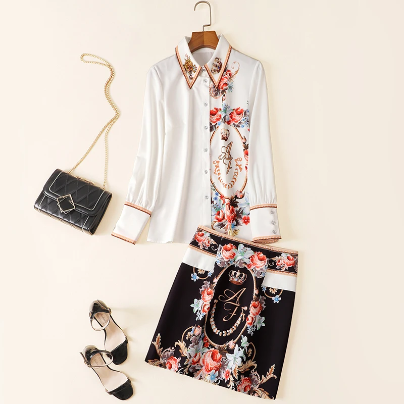 

Женский костюм из двух предметов, элегантный костюм из двух предметов с легкой ветрозащитной рубашкой