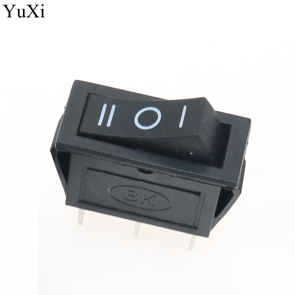 

YuXi AC 16A 250 V/20A 125V 3 Pin SPDT KCD3 ВКЛ-ВЫКЛ-ВКЛ. 3 положения черная лодка кулисный переключатель 14x31 мм