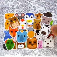 40pcs cute cartoon pet kawaii animal anime mini diary scrapbook notebook stationery phone laptop pad case stickers for kids toys