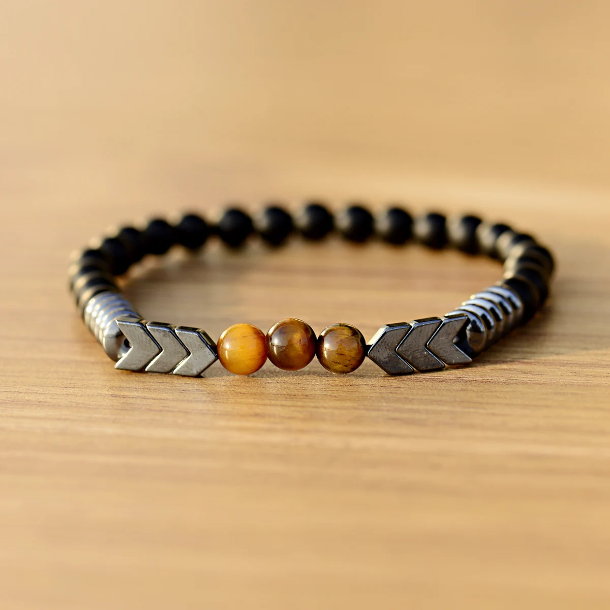 Лидер продаж магнитный браслет из гематита бусины эластичный магнит для