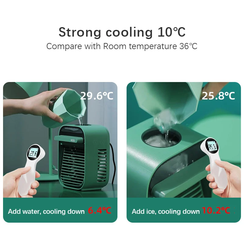 Бытовой мини кулер с водяным охлаждением портативный кондиционер увлажнитель