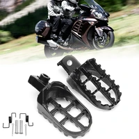 2pcs side foot pegs pit dirt bike for yamaha pw50 pw80 tw200 for honda xr crf motorcycle accessories black aluminium alloy