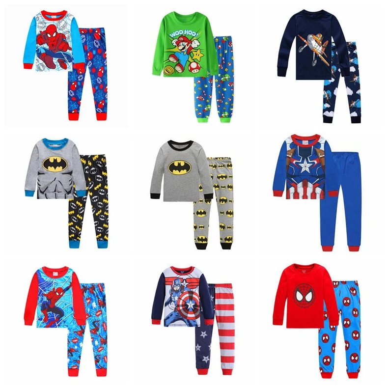Новинка Детская Пижама для мальчиков детская одежда сна с героями мультфильмов