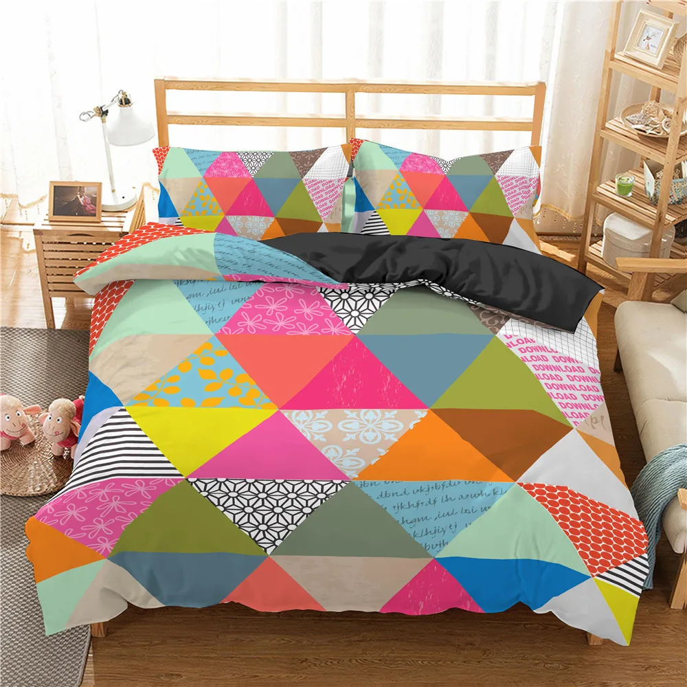

2021 Bohemian 3d comforter bedding sets luxury Mandala duvet cover set Pillowcase geometric queen king size Bedclothes