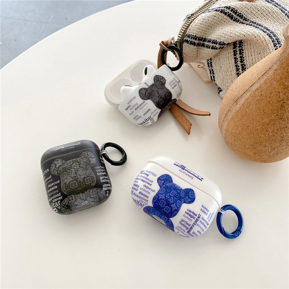 Чехол для Apple Airpods 1 2 Pro милый мультяшный механический медведь чехол 3 аксессуары