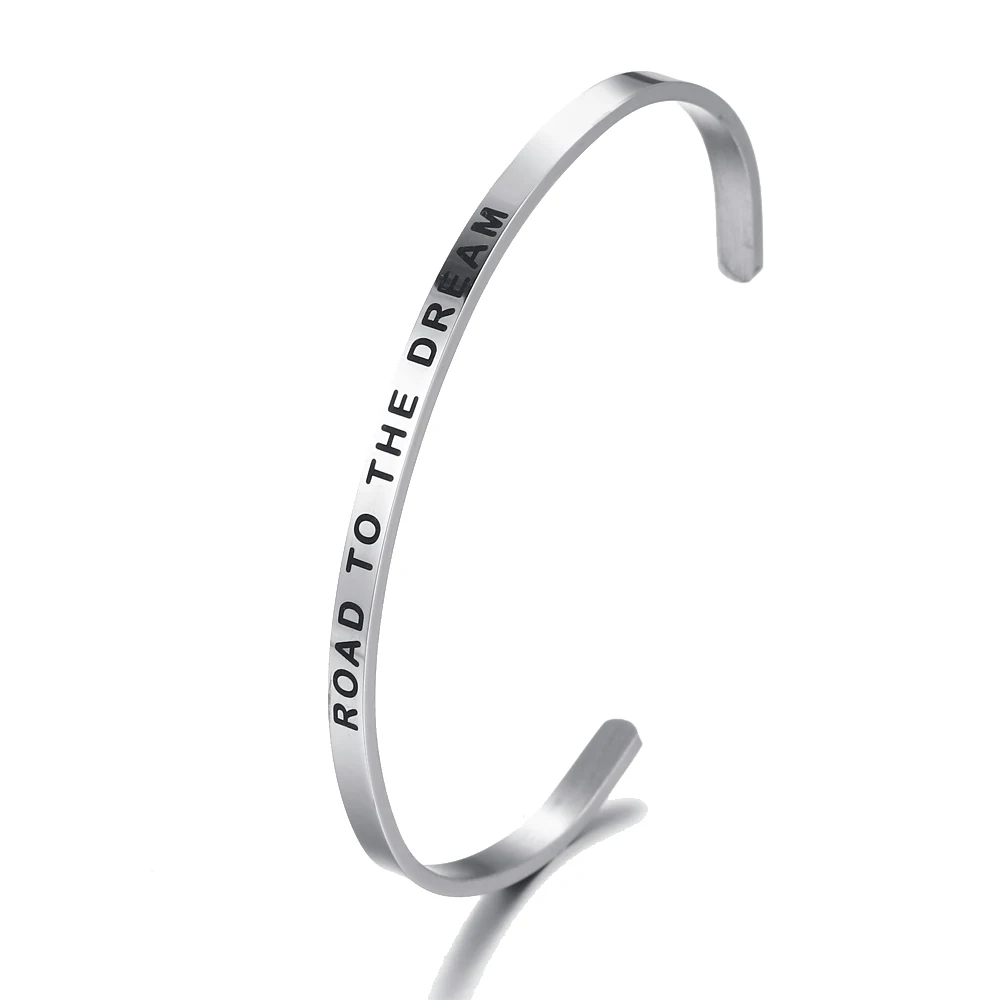 Горячая Распродажа серебряный гравированный из нержавеющей стали позитивный